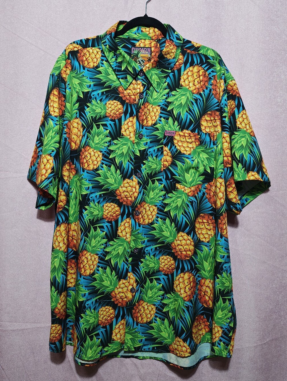Dixxon 'The Express' Black Pineapple Button Up Shirt Sz 3X